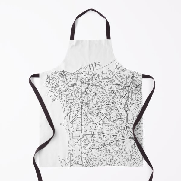 Item preview, Beirut White Map designed and sold by multiplicitymap.
