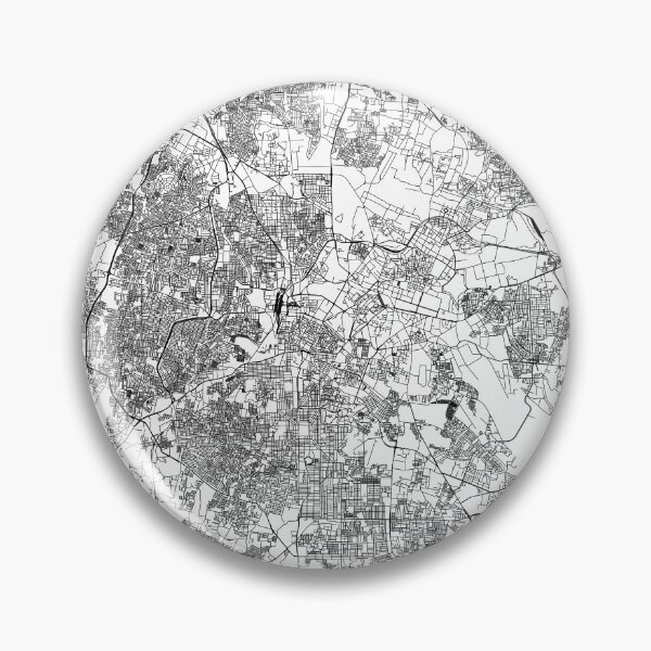Item preview, Bengaluru White Map designed and sold by multiplicitymap.