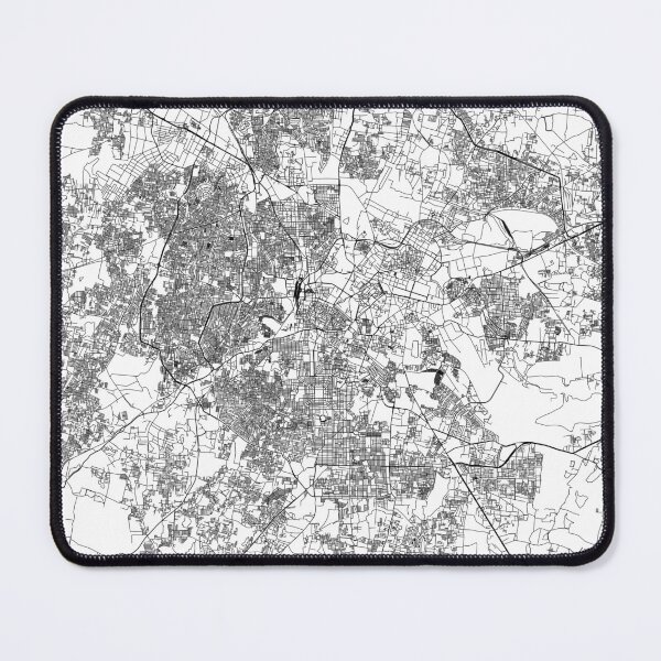 Item preview, Bengaluru White Map designed and sold by multiplicitymap.