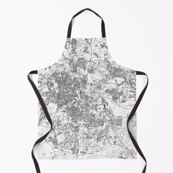 Item preview, Bengaluru White Map designed and sold by multiplicitymap.