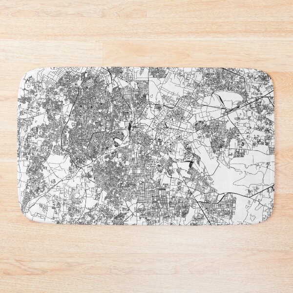 Item preview, Bengaluru White Map designed and sold by multiplicitymap.