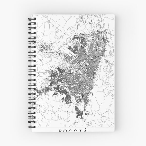 Item preview, Bogota White Map designed and sold by multiplicitymap.