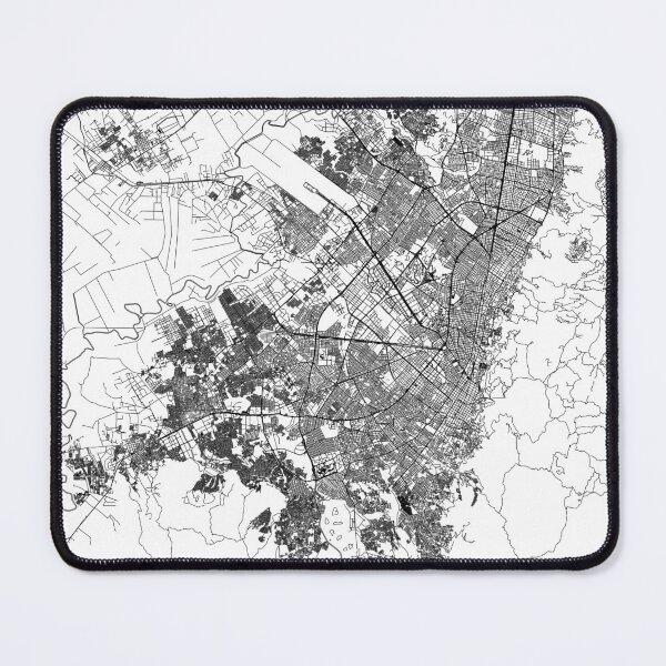 Item preview, Bogota White Map designed and sold by multiplicitymap.