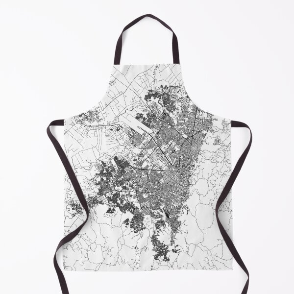 Item preview, Bogota White Map designed and sold by multiplicitymap.