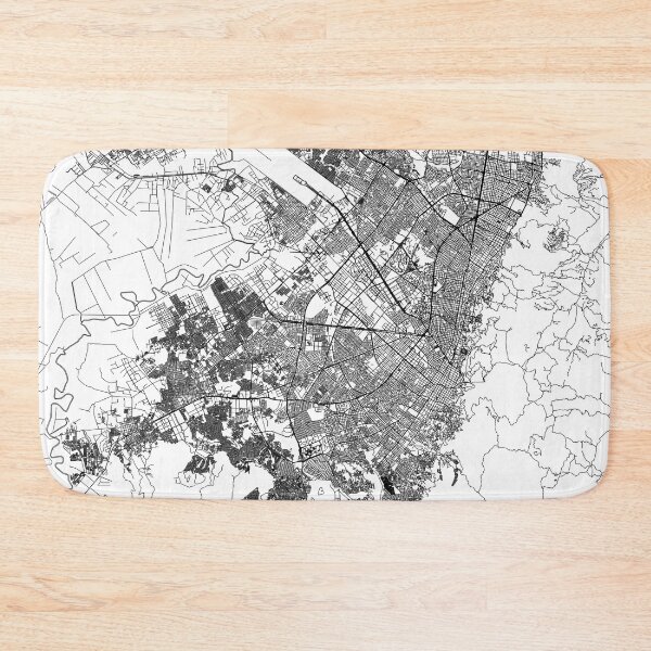 Item preview, Bogota White Map designed and sold by multiplicitymap.