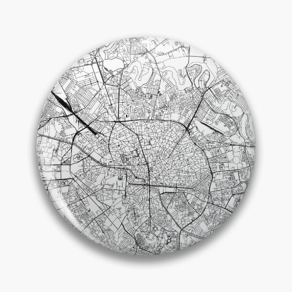 Item preview, Bucharest White Map designed and sold by multiplicitymap.