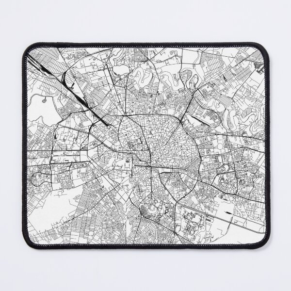Item preview, Bucharest White Map designed and sold by multiplicitymap.