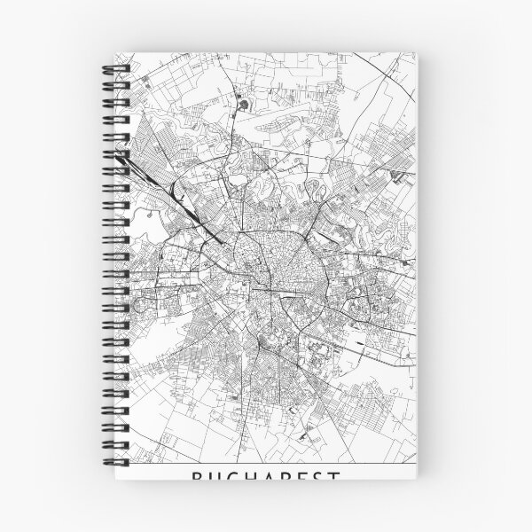 Item preview, Bucharest White Map designed and sold by multiplicitymap.