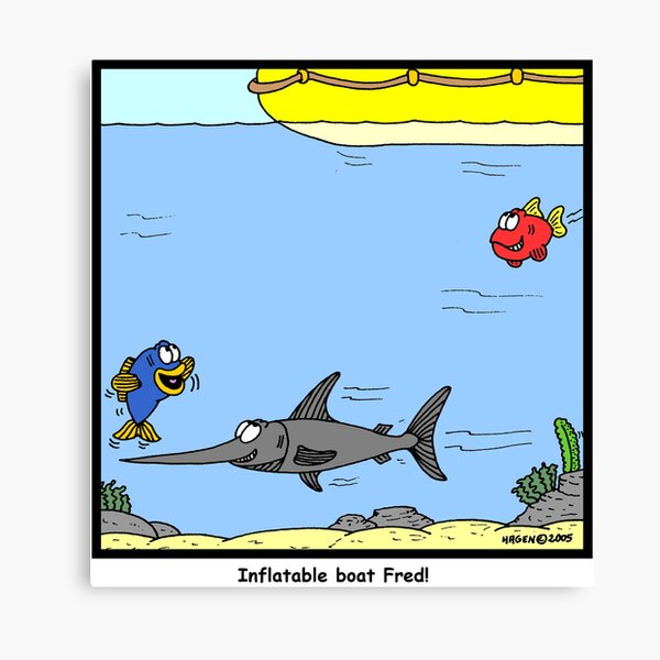 Inflatable Boat Canvas Print