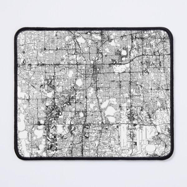 Item preview, Orlando White Map designed and sold by multiplicitymap.