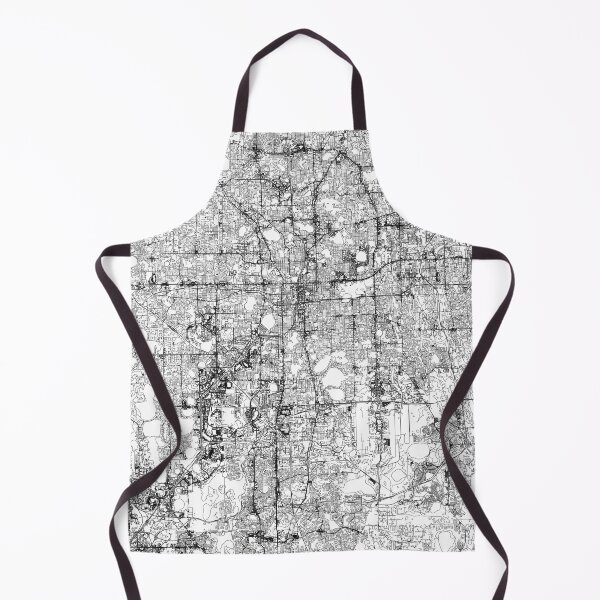 Item preview, Orlando White Map designed and sold by multiplicitymap.
