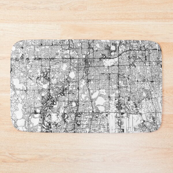Item preview, Orlando White Map designed and sold by multiplicitymap.