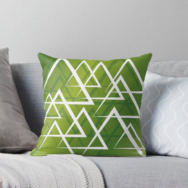 Item preview, Apple Green and White Triangles designed and sold by RelmoArtworks.