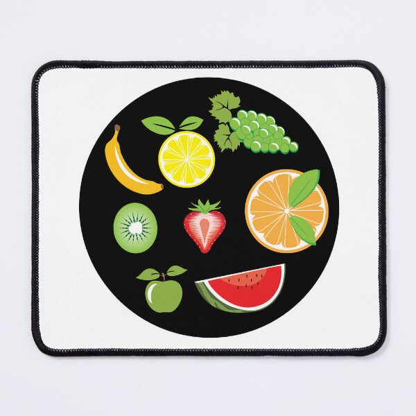 Item preview, Black circle with various fruits inside designed and sold by greengoodnich.