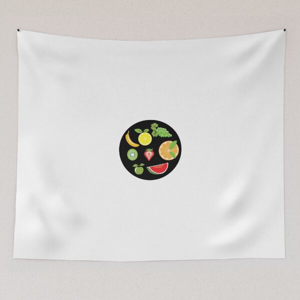 Item preview, Black circle with various fruits inside designed and sold by greengoodnich.