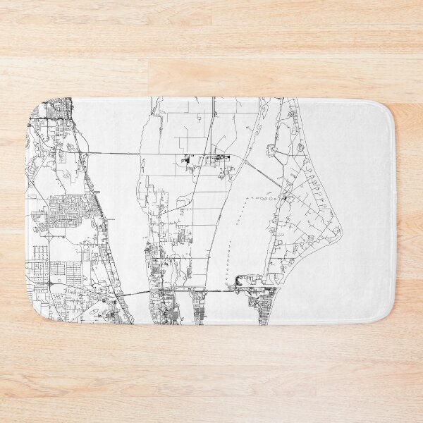 Item preview, Cape Canaveral White Map designed and sold by multiplicitymap.
