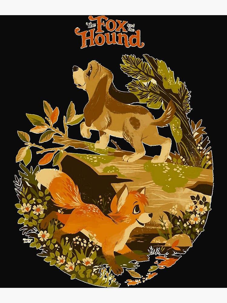 "Cartoon fox and hound cute merch Classic " Poster for Sale by