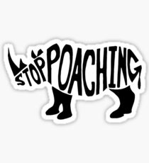 Stop Poaching Rhino: Black Sticker