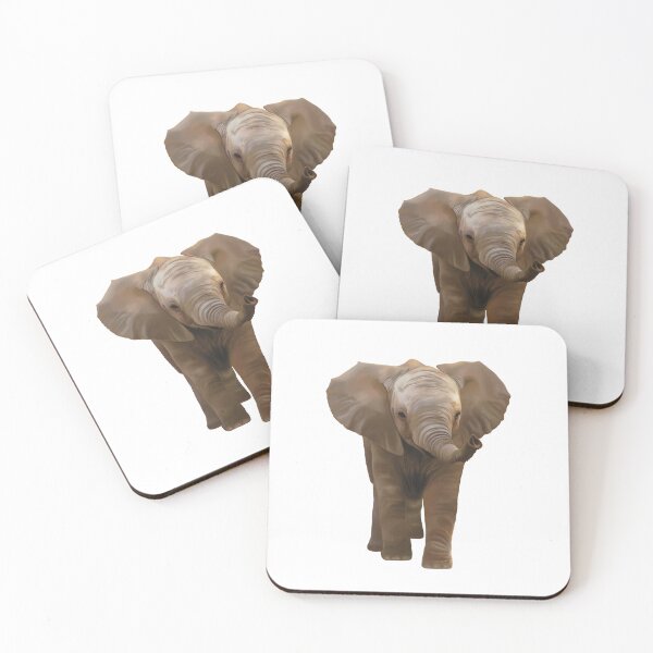 Item preview, Baby Elephant illustration. Realistic elephant drawing, with his cute little trunk. Unique gift designed and sold by PlumpPlumStudio.