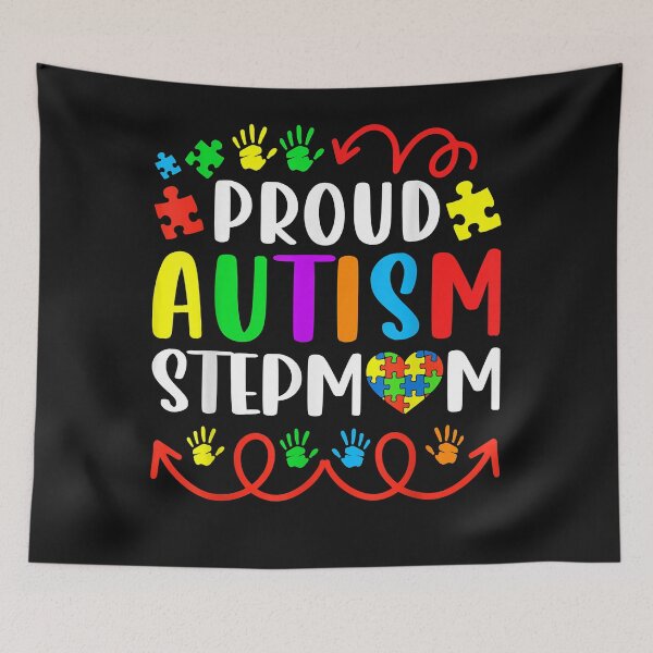 Artikelvorschau, Family Matching Proud Autism Stepmom Love Autism Awareness entworfen und verkauft von Evrard122344.