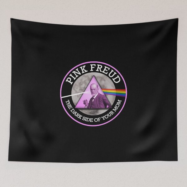 Item preview, Pink Freud, The dark side of your mom white text designed and sold by CristaloHipp.