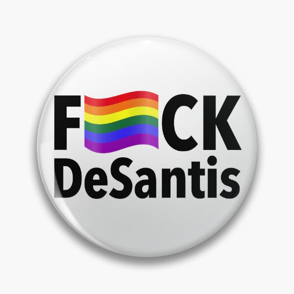 Item preview, FCK DeSantis - Censored with a Gay Pride Flag (black) designed and sold by Thelittlelord.