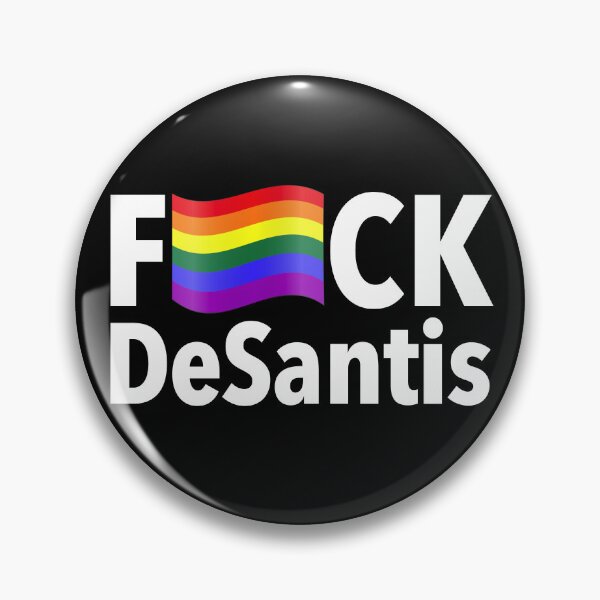 Item preview, FCK DeSantis - Censored with a Gay Pride Flag (white) designed and sold by Thelittlelord.