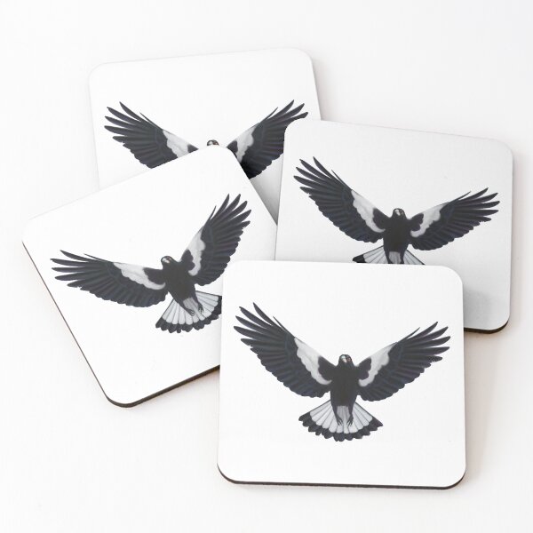 Item preview, Swooping magpie. Magpie illustration. Australian theme decor, original artwork. Unique gift. designed and sold by PlumpPlumStudio.
