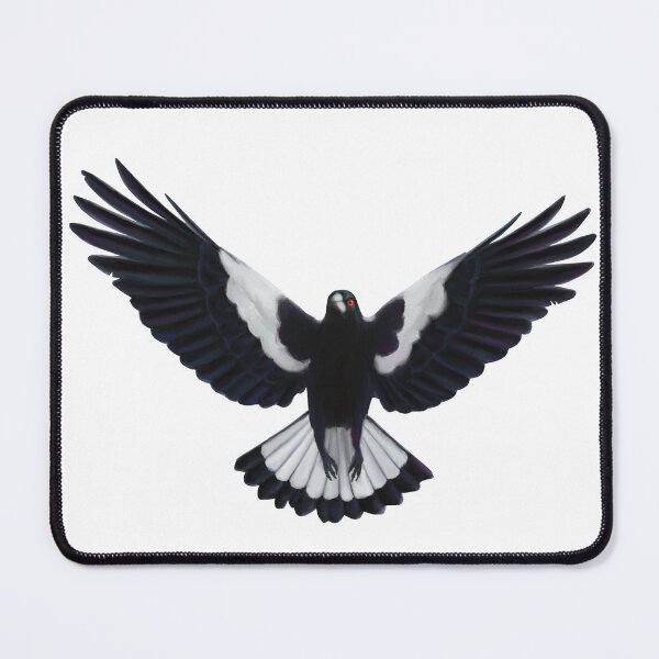 Item preview, Swooping magpie. Magpie illustration. Australian theme decor, original artwork. Unique gift. designed and sold by PlumpPlumStudio.