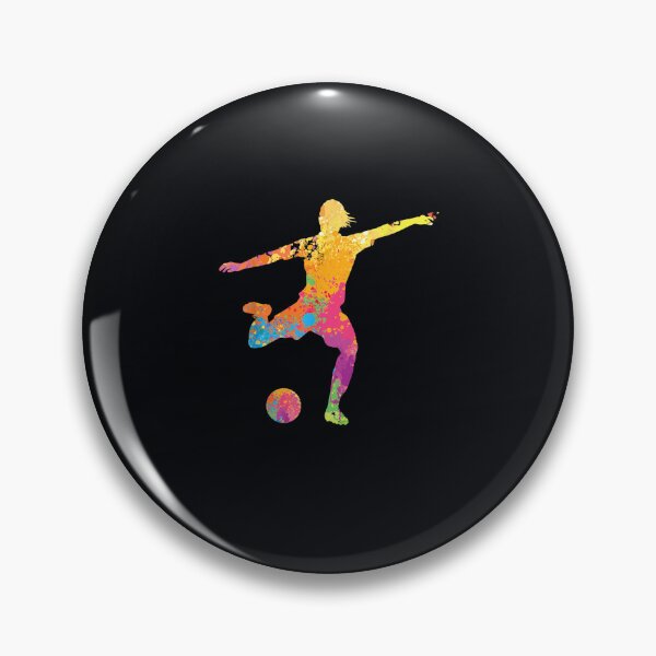 Item preview, Multicolored Soccer Goal Kick Footbal Player designed and sold by DeannaMarks.