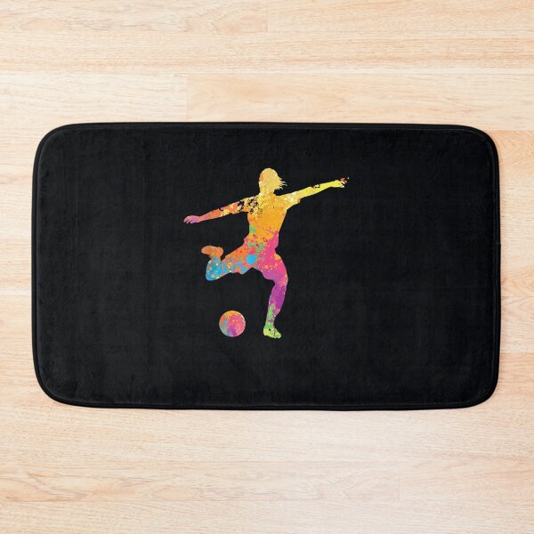 Item preview, Multicolored Soccer Goal Kick Footbal Player designed and sold by DeannaMarks.