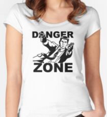Archer Danger Zone FX TV Funny Cartoon Cotton Blend Women's Fitted Scoop T-Shirt