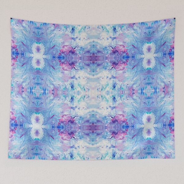 Item preview, Abstract Blue, Turquoise, Purple, Pink, and White Painting designed and sold by Creative-Voyage.
