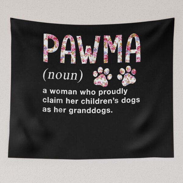 Item preview, Floral Art Pawma Noun Definition Mama Grandma Dog Lovers T-Shirt designed and sold by pinkeyatur.