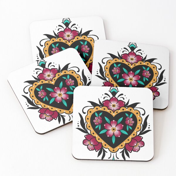 Item preview, Traditional heart with flowers designed and sold by Studio85tattoo.