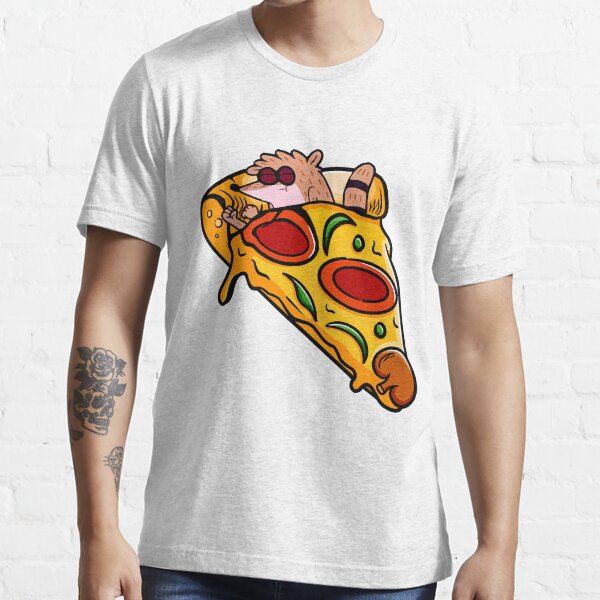 "Rigby Sleeping in Pizza, Regular Show Fan Art " Tshirt for Sale by