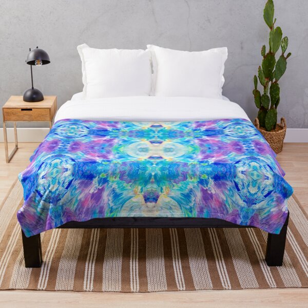 Item preview, Abstract Purple, Pink, Blue, Turquoise, Green, Yellow, and White Painting designed and sold by Creative-Voyage.
