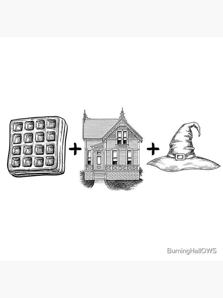 "Waffle House Witch (Black Ink)" Poster for Sale by BurningHallOWS