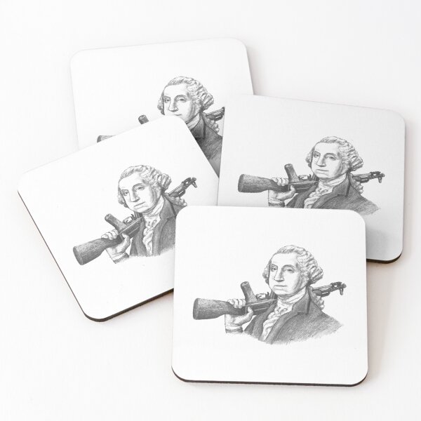 Item preview, George Washington Holding a Gun, Igniting a Patriotic American Founding Father Fervor Only this US P designed and sold by icyvintage.