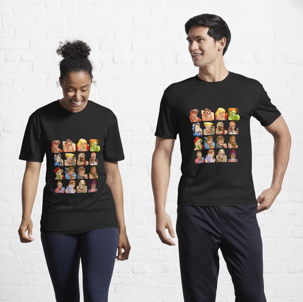 Disover Defeated Portraits Super Street Fighter 2  | Active T-Shirt 