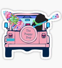 Pegatina Preppy Pink Jeep Black Lab SUP Board