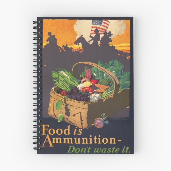 Item preview, FOOD IS AMMUNITION Don't Waste It! US Food Administration Vintage World War Public Message Poster designed and sold by retroposters.