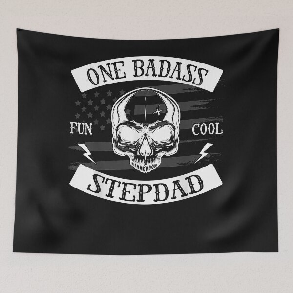 Item preview, One Badass Fun Cool Stepdad Happy Daddy Father Son Daughter designed and sold by Oscar123412.