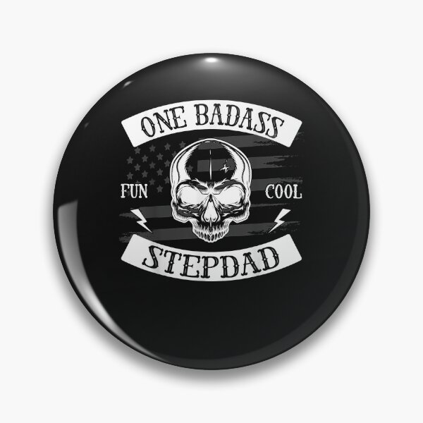 Artikelvorschau, One Badass Fun Cool Stepdad Happy Daddy Father Son Daughter entworfen und verkauft von Oscar123412.