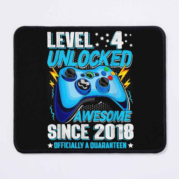 Item preview, Level 4 Unlocked Officially A Quaranteen 4th Birthday 2018 T-Shirt designed and sold by abigailbullock.