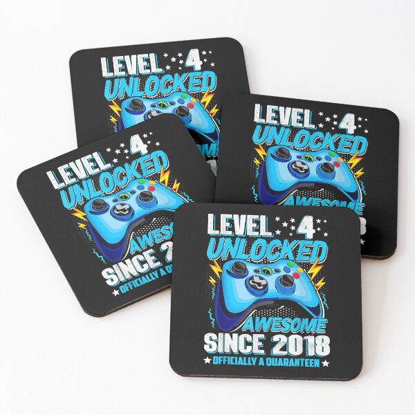 Item preview, Level 4 Unlocked Officially A Quaranteen 4th Birthday 2018 T-Shirt designed and sold by abigailbullock.