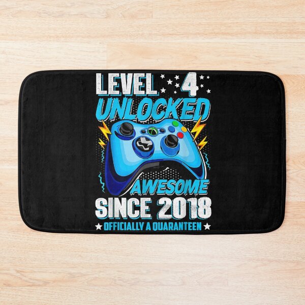 Item preview, Level 4 Unlocked Officially A Quaranteen 4th Birthday 2018 T-Shirt designed and sold by abigailbullock.