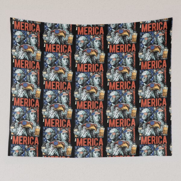 Item preview, Patriotic Merica George Washington American Flag July   designed and sold by icyvintage.