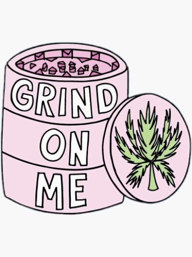 "Weed Grinder Joke Sticker" Sticker for Sale by teenagedesign Redbubble