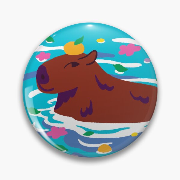 Item preview, Hot Spring Capybara // Ilustration designed and sold by funzos.